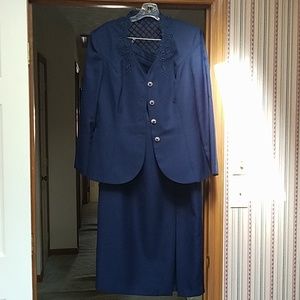 Dark navy after 5 formal skirt suit